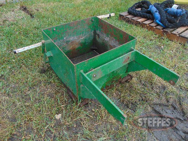 Rock box, front-mount, for JD tractor